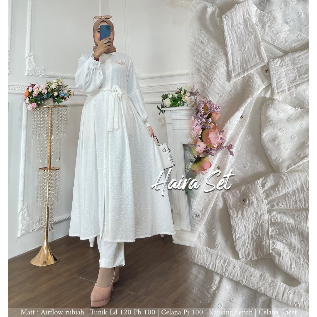 Khadijah Humaira Setelan Tunik Kulot Airflow Rubiah Haira TERLARIS