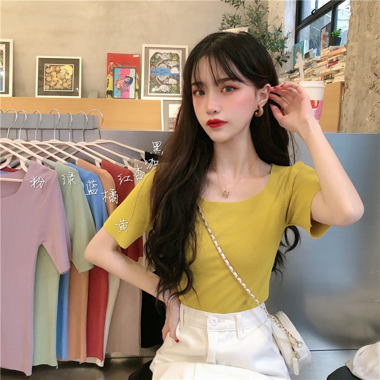 Kaos Rajut Wanita / Atasan Wanita Fashion Korea / Baju Korea Import Bahan Lembut