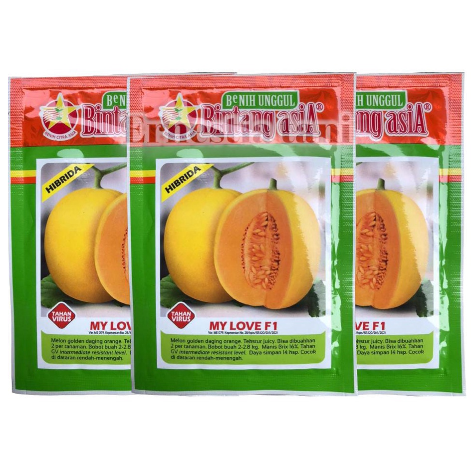 Benih Bibit Melon Golden MY LOVE F1 20 Gram Bintang Asia