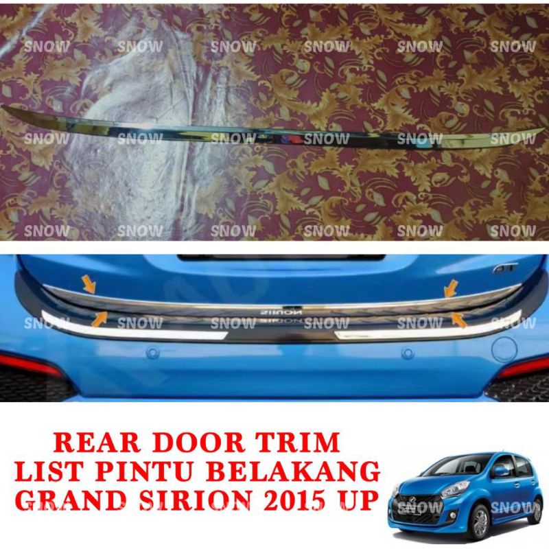 List Pintu Belakang Grand All New Sirion Rear Door Trim Chrome