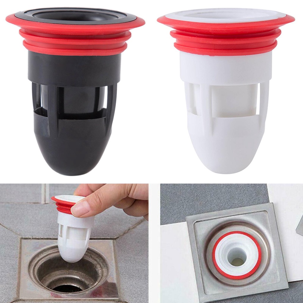 ღ Floor Drain Filter Rambut Stopper Silikon Toilet Deodoran Floor Drain Inti Saluran Pembuangan Pest Control Drain Mandi Serangga Mencegah Anti menyumbat Aksesoris