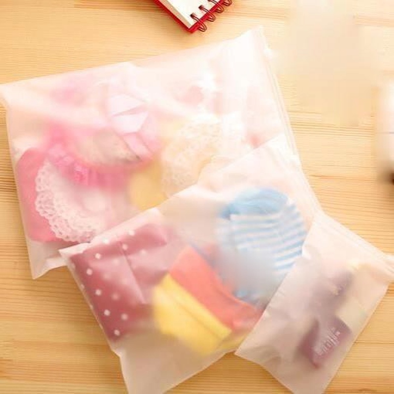 Kantong Zipper Storage Bag Travel Vacum Baju Polos Anti Air Transparan