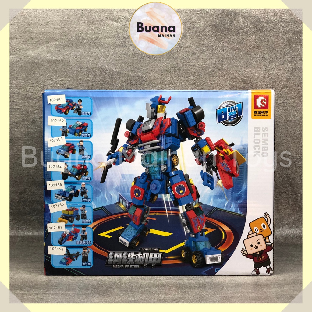 BRICKS SEMBO MECHA OF STEEL BUANA MAINAN ANAK EDUKASI BLOCK BRICK ROBOT COMBINE 103308