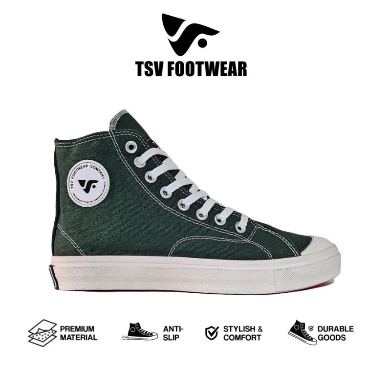 TSV Footwear-SEPATU PRIA HIGHT GREEN CASUAL SNEAKERS LOKAL BRAND ORI