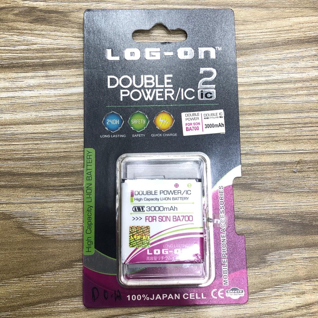 BATERAI LOG ON DOUBLE POWER SONY XPERIA E RAY MIRO NEO V BA700