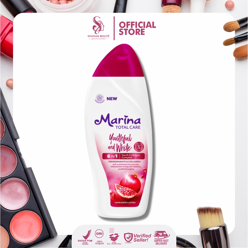 Marina Total Care Hand & Body Lotion Youthful And White 460 ml