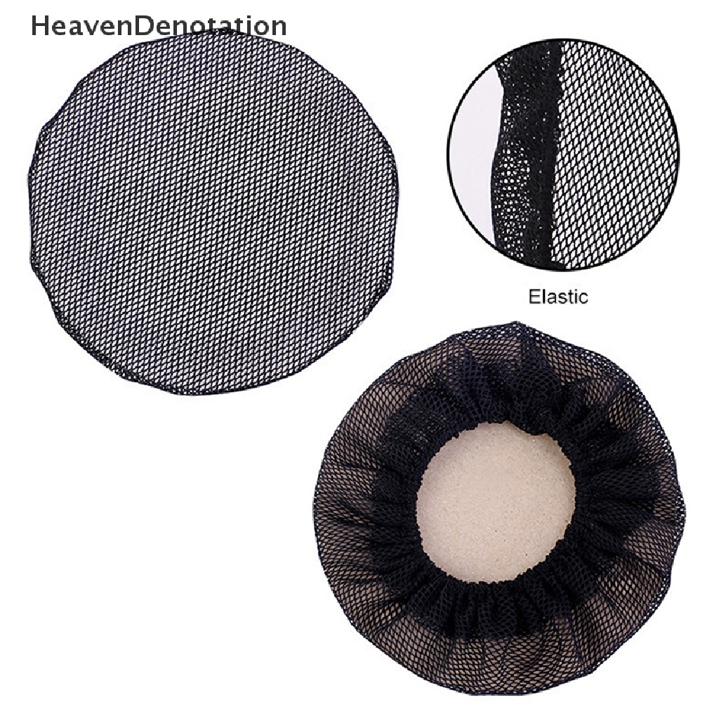 [HeavenDenotation] Lubang Kecil Hitam Elastis Mesh Snood Hair Net Penutup Sanggul Untuk Tari Balet HDV