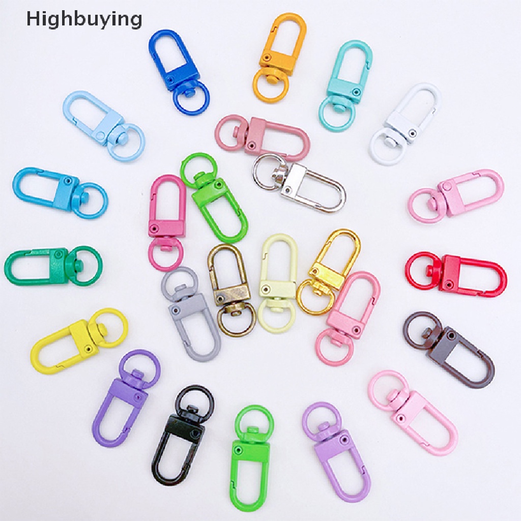 Hbid 5Pcs Lucu Permen Warna Gantungan Kunci Cincin Logam Lobster Clasp Clip Keychain Ring Rotatable Car Keychain DIY Ch Untuk Membuat Perhiasan Aksesoris Glory