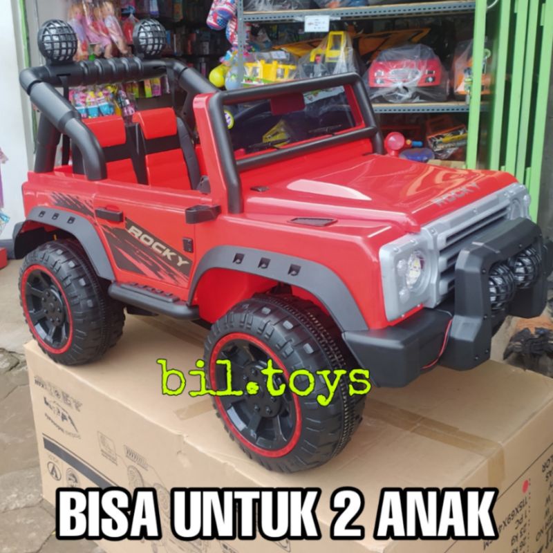 Mainan Anak Mobil Mobilan Jeep Offroad Aki Remote Control Duduk Tunggang Bisa dinaiki Murah