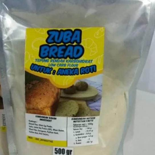 

☆ ZUBA BREAD khusus untuk membuat roti rendah karbo 500 gr ←