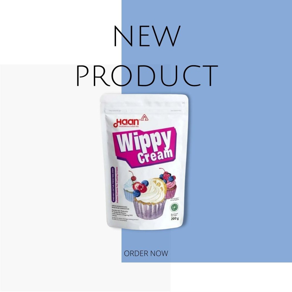 HAAN WHIPPED CREAM / WIPPY CREAM INSTANT TOPPING POWDER 200gr [POUCH]