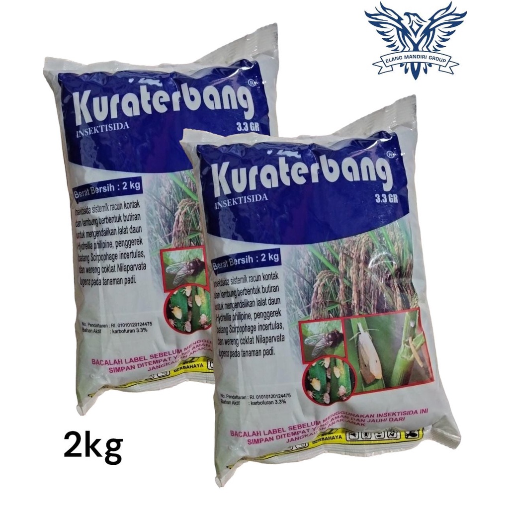 Insektisida TABUR KURATERBANG 2KG 3,3 GR  Karbofuran 3,3% Furadan Kresnadan 100% Original CBA