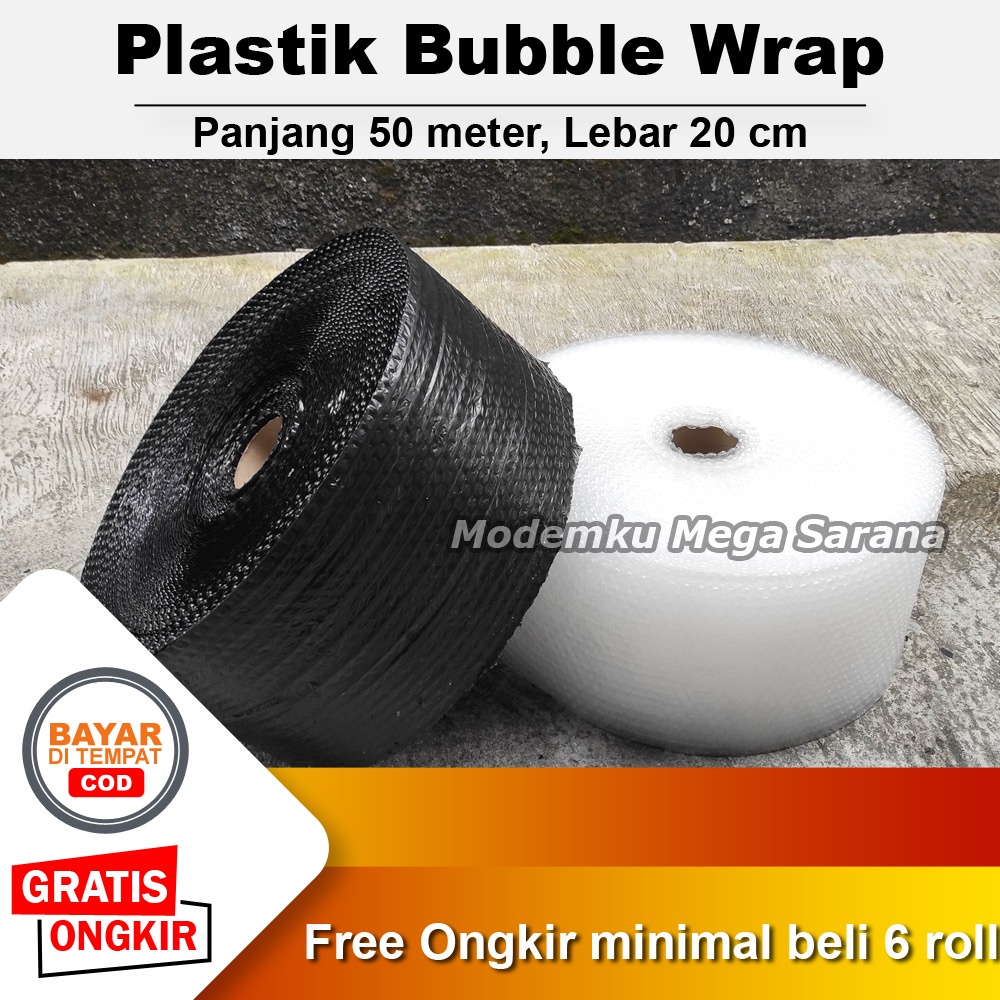 SIP  Plastik Bubble Wrap Eco 1 roll 50 meter - Lebar 20 cm