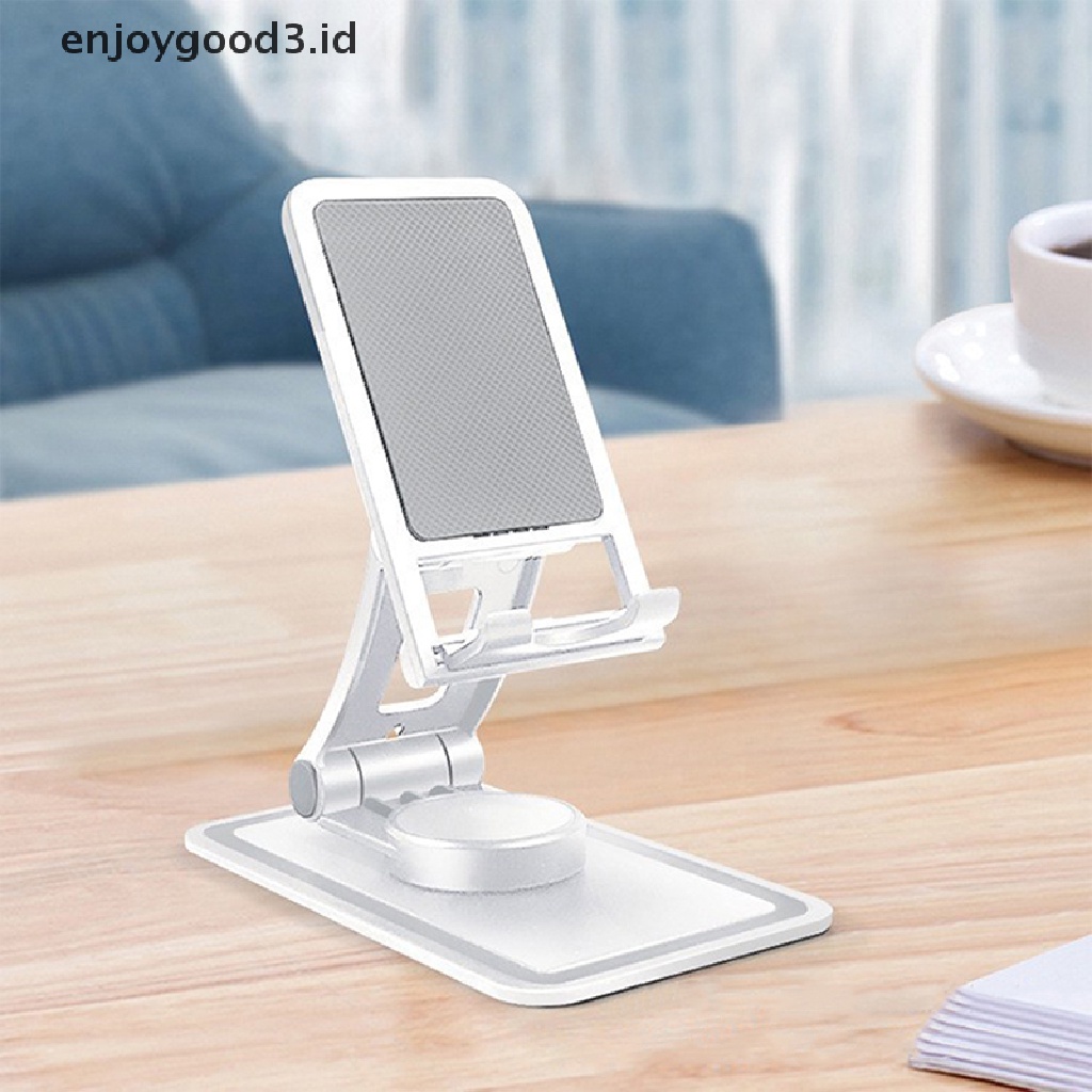 【 Rready Stock 】 Universal Mobile Phone Stand Desktop Tablet Holder Foldable 360 Degree Rotag For IPhone IPad Xiaomi （ ID ）