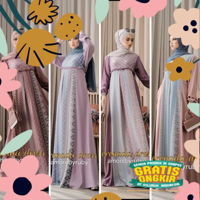 SERENADA DRESS AMORE BY RUBY GAMIS ORI / muslimah trendy