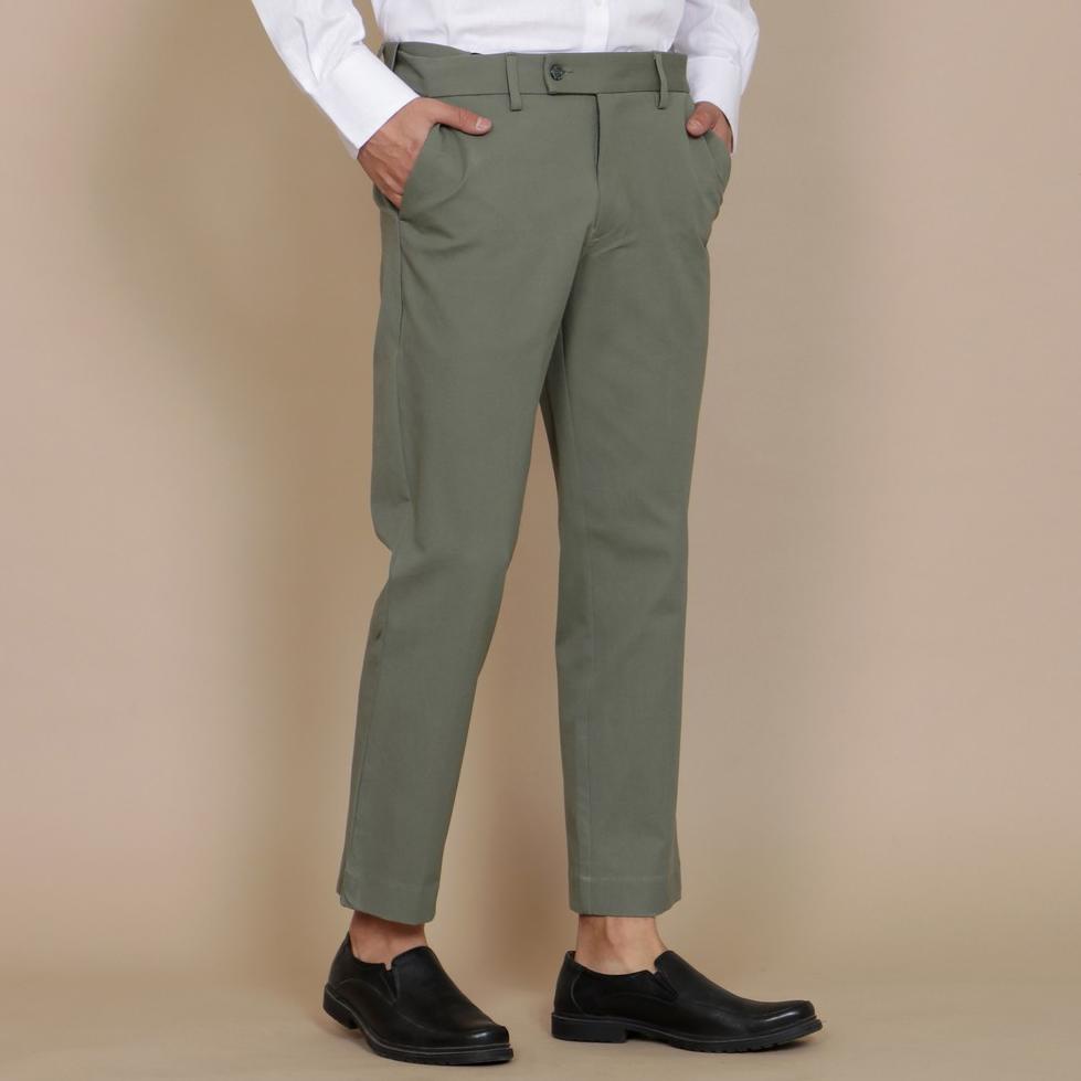 Sale Terbatas BlueButton Smart Chino Ankle Pants Slim Fit Stretch - Celana Panjang Pria Casual Kerja