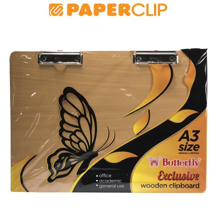 

Papan Jalan Clip Board Butterfly A3 Exclusive Wooden