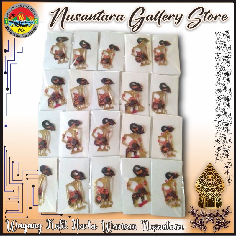 Souvenir Kerajinan Wayang Kulit Magnet - Oleh Oleh Khas Yogyakarta