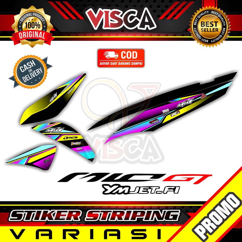 Stiker Striping Mio GT Variasi Racing