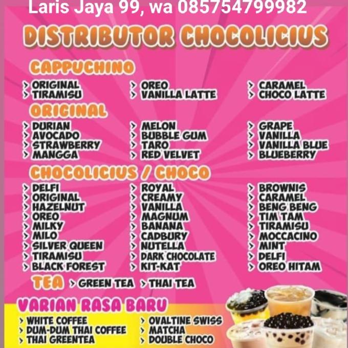 

CHOCOLISIUS - BUBUK MINUMAN CHOCO KATBURI 1KG stor02