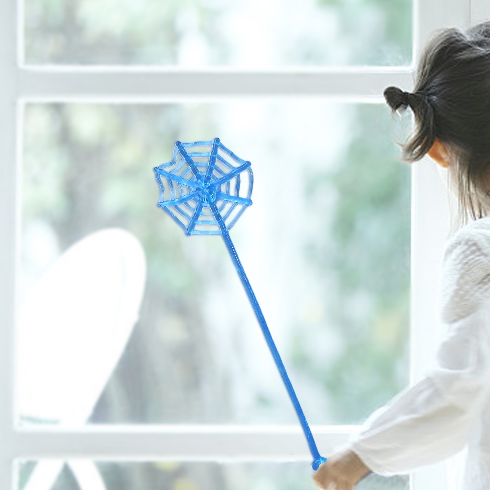 Warna Acak Untuk Hadiah Ulang Tahun Anak Halloween Pesta Novelty Lengket Spider Web Mainan Anti Stres Lucu Dinding Mendaki Mainan Elastis Stretchable Sticky Spider Web Climbing Toys