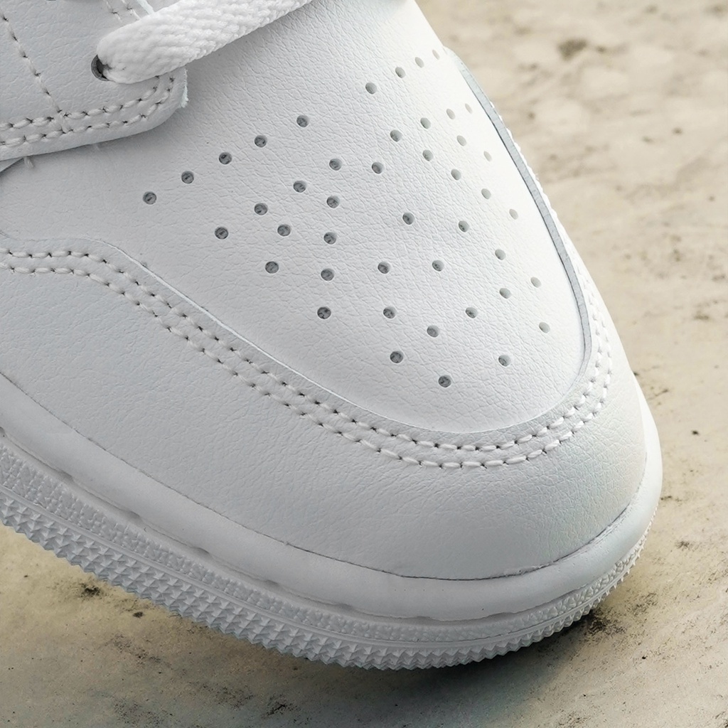 Air Jordan 1 Mid Triple White Womens