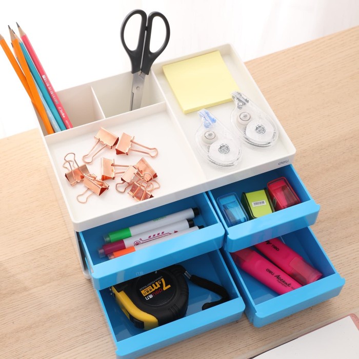 

Terlaris Deli Desk Organizer Organiser Plastik 4 Laci Ez250X0