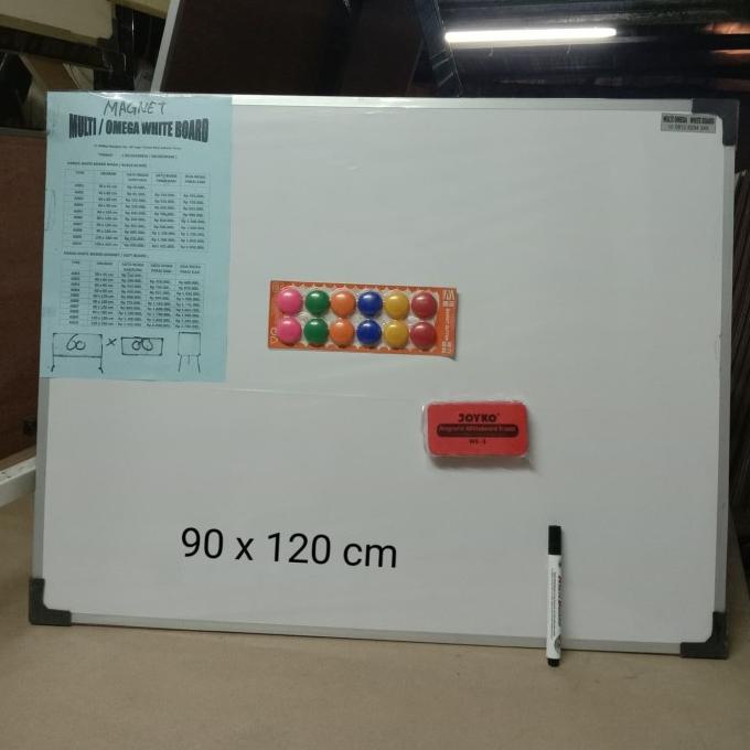 

whiteboard magnet gantung 90 x 120 cm komplit