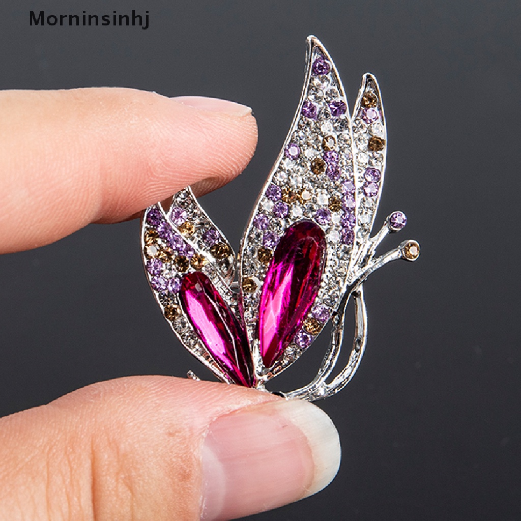 Mornin Korea Elegan Kristal Bros Hadiah Fashion Alloy Perhiasan Wanita Korsase Pin Hadiah id