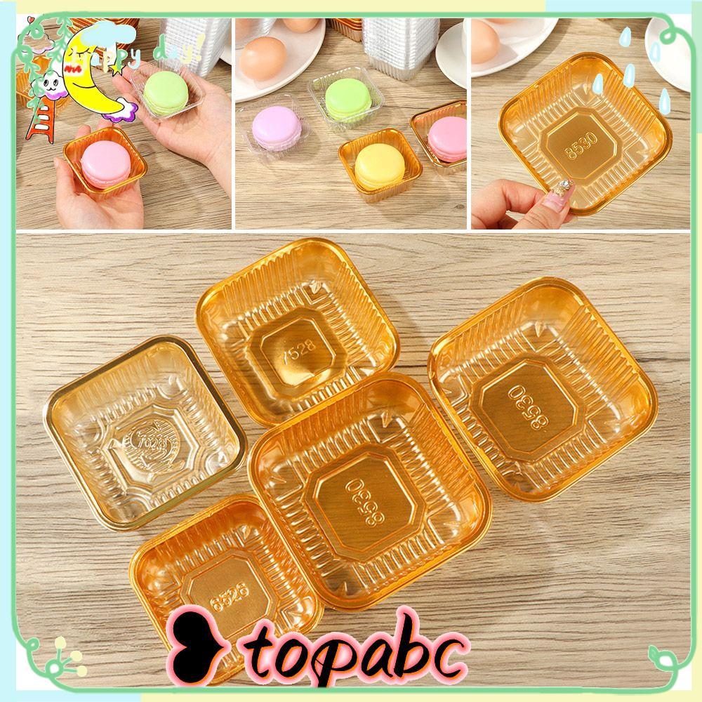 Top 100 Pcs Moon Cake Tray Natal Persegi Pesta Pernikahan Kue Hold DIY Candy Plate