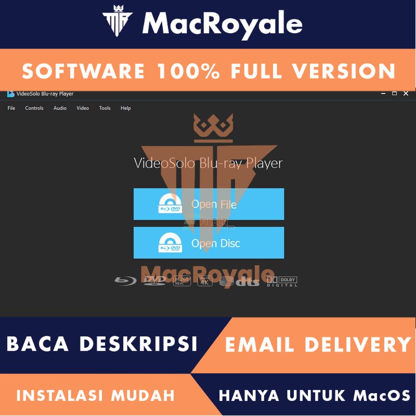[MacOS] VideoSolo Bluray Player Full Version Lifetime Full Garansi