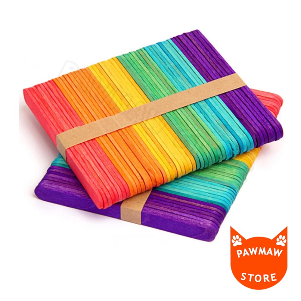 

Stik Es Cream Kayu Warna-Warni | Colored Ice Cream Stick (1 ikat = 50 pcs)