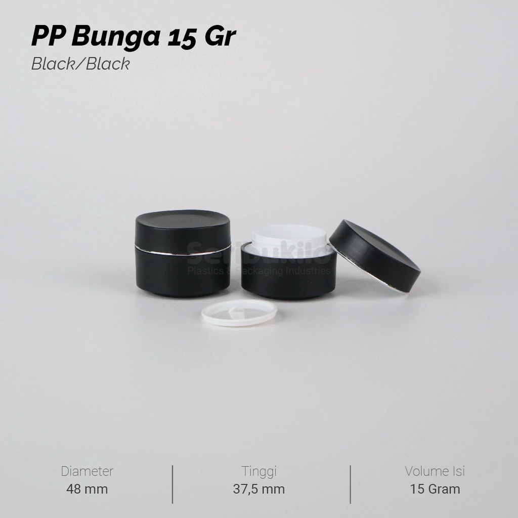 Pot PP Bunga 15 Gr / Pot Cream Bunga PP 15 gr