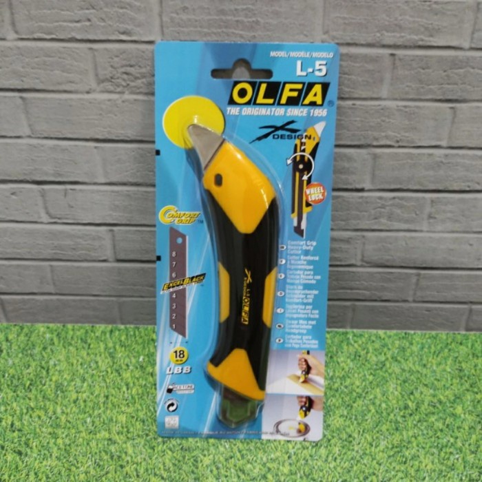 

Terlaris Pisau Cutter 18Mm L-5 Olfa Snap Off Blade Cutter