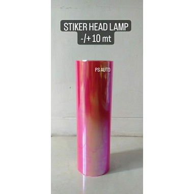STIKER KACA FILM HEADLAMP PELANGI ROL / STIKER HEADLAMP PELANGI PINK / KACA FILM HEADLAMP PINK /HEAD