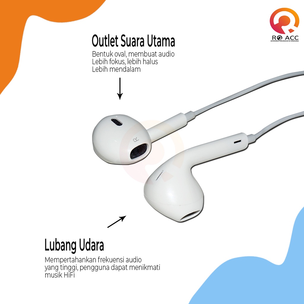 [RO ACC] HEADSET EARPHONE BASS  4G 4S 5G 5S 6G 6S JACK 3.5MM ORIGINAL SUPER