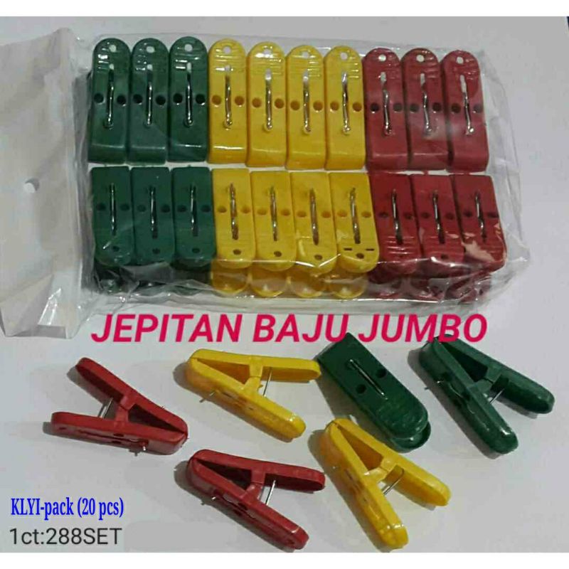 Jepitan Baju Jumbo Murah (isi 20 pcs)