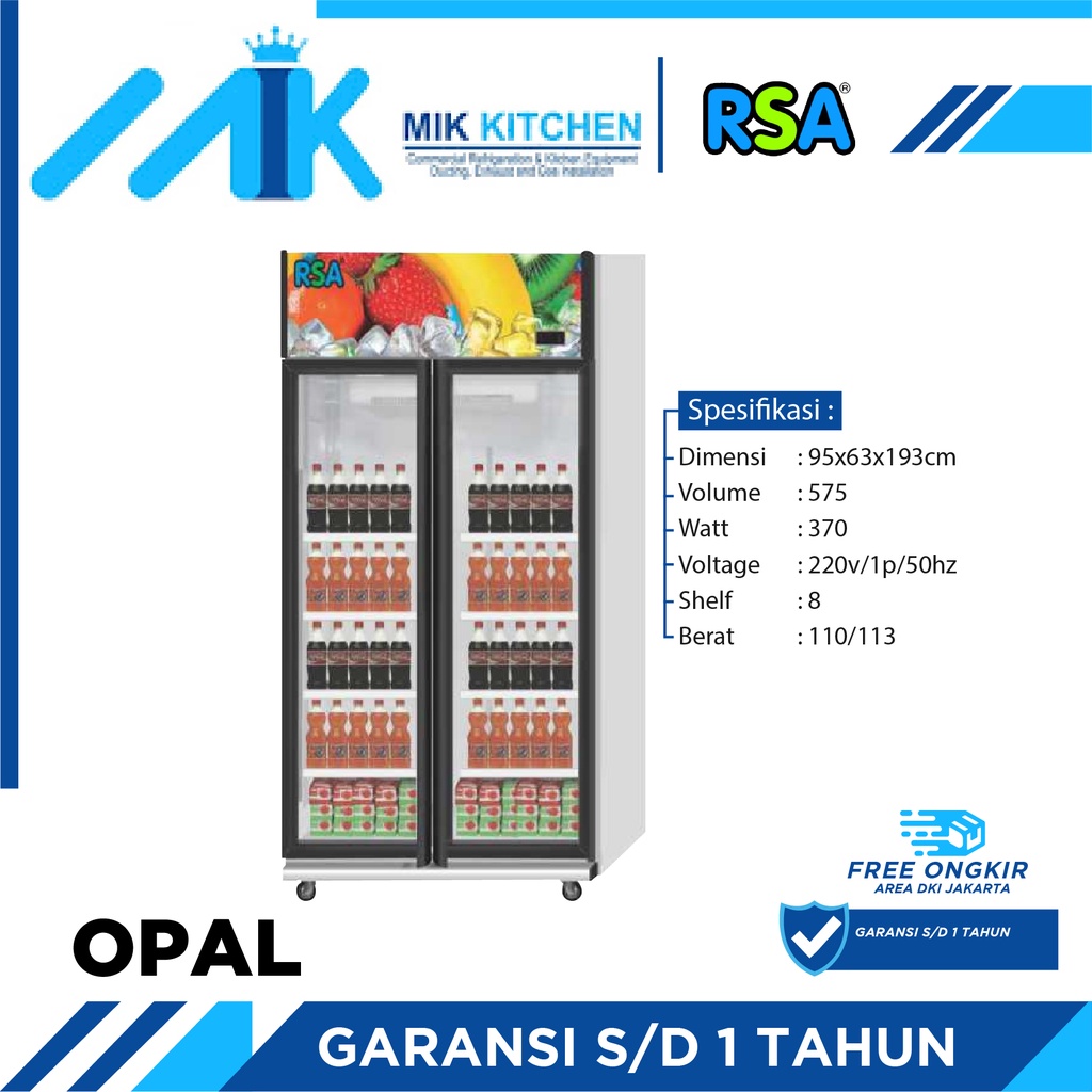 RSA SHOWCASE 2 PINTU / OPAL / DISPLAY COOLER