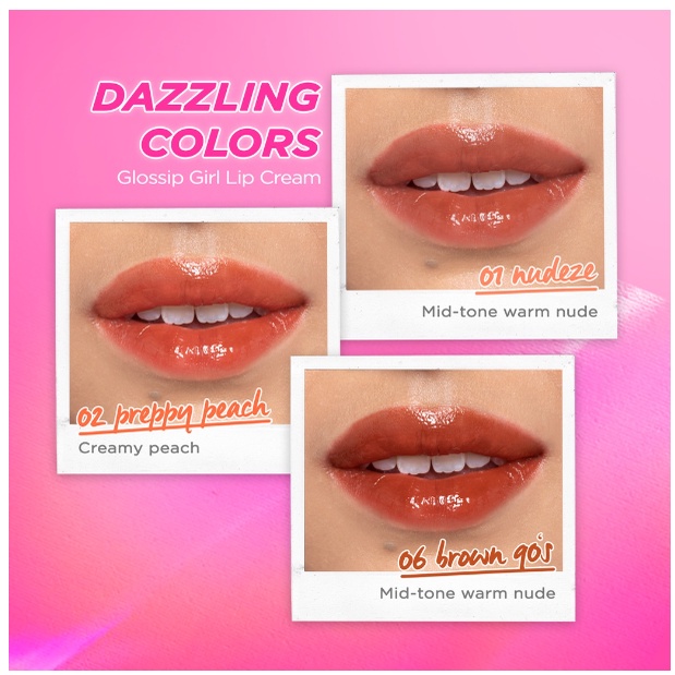 DAZZLE ME Glossip Girl Lip Cream | Hyper Hydrating 24H Moisturizer Lipcream High Pigmented Lipstik