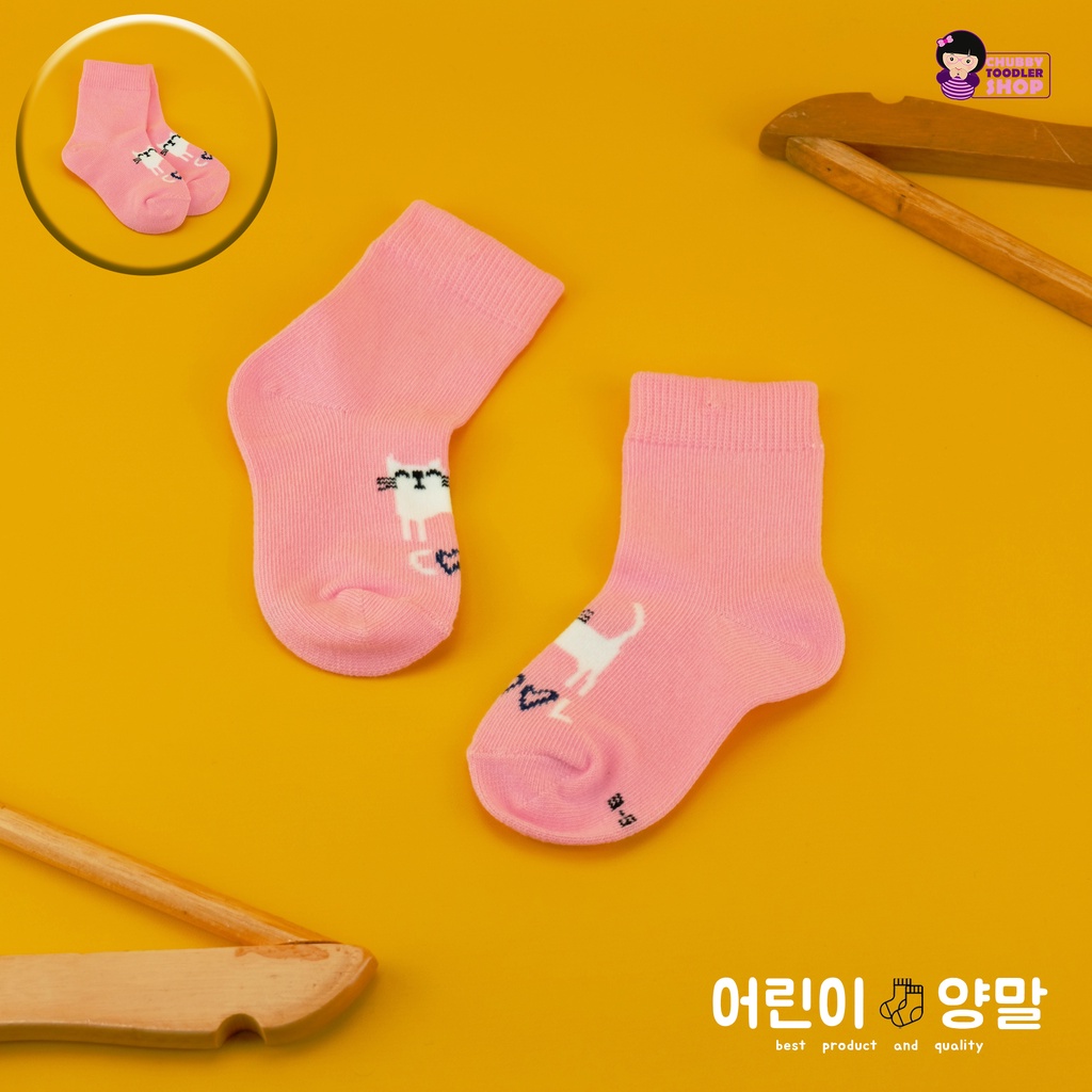 Kaus kaoskaki anak perempuan Bahan katun lembut elastis anak usia 0 - 4 tahun SC2145