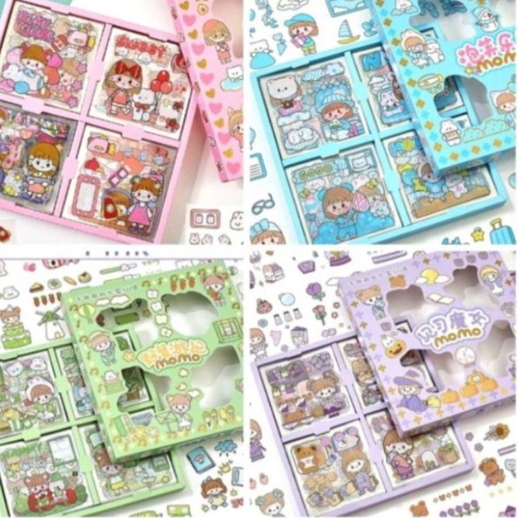 

K23 Stiker Cute Waterproof 1 BOX ISI 100 TREND TERKINI ➞