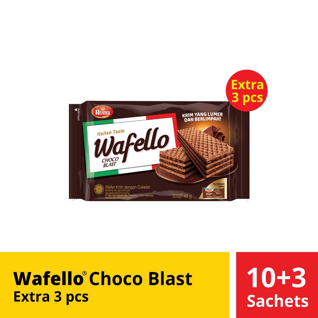 

Wafello Choco Blast Promo 10 pcs @48 Gr