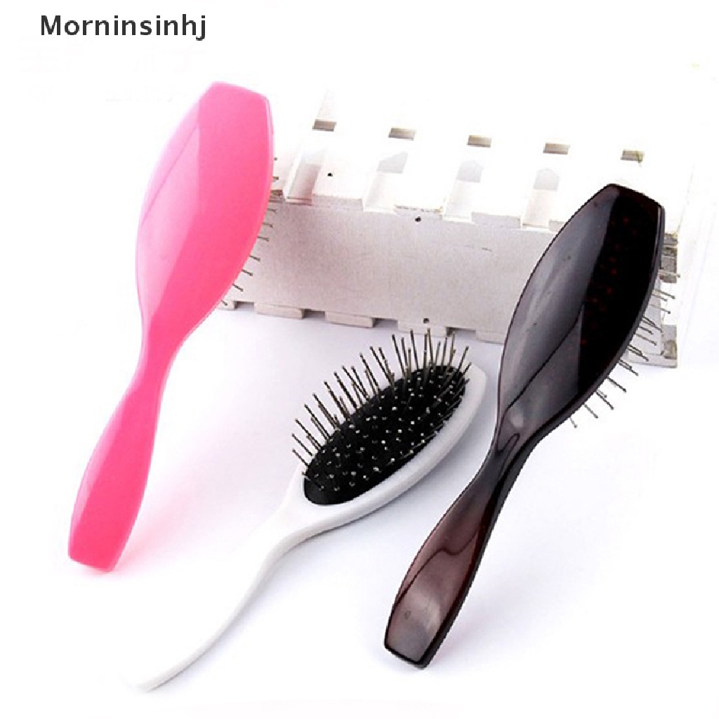 Mornin 1Pc Sikat Sisir Baja Profesional Anti-Statis Untuk Ekstensi Rambut Palsu Training id