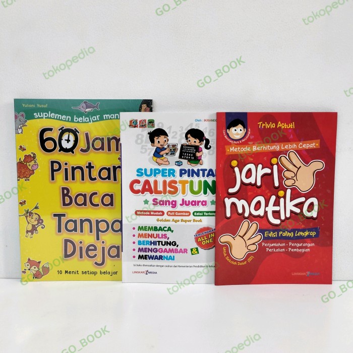 

Paket 3 Buku 60 Jam Pintar Baca - Jarimatika Edisi Paling - Calistung