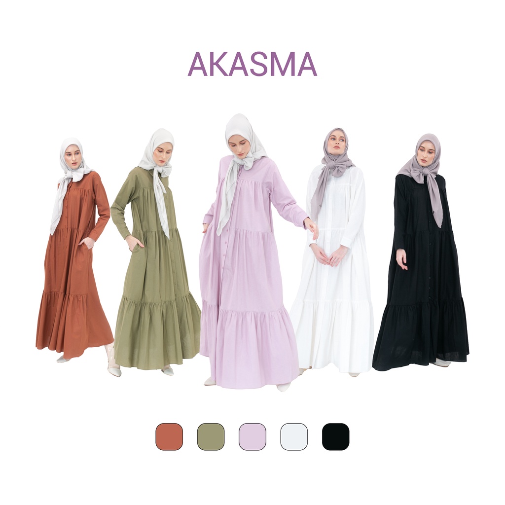 Luma Dawa Akasma Dress / Pilih Warna / Abaya Umroh dan Haji