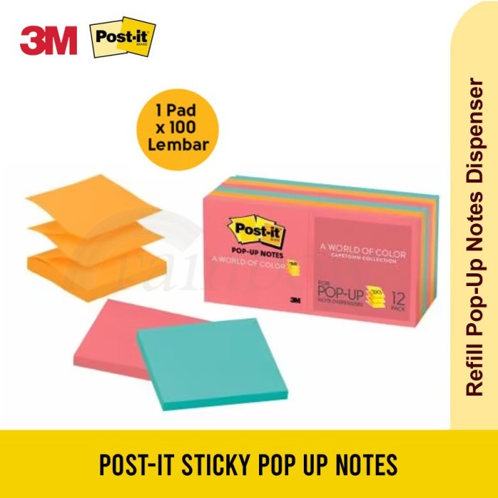 

3M Post-it Sticky Notes R330-12AN / 3 x 3 inch / 1 Pad 100 Lembar
