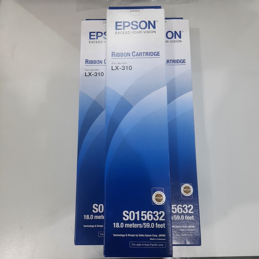 Ribbon Cartridge LX310 Pita Printer Epson LX 310 Original S015632 18M