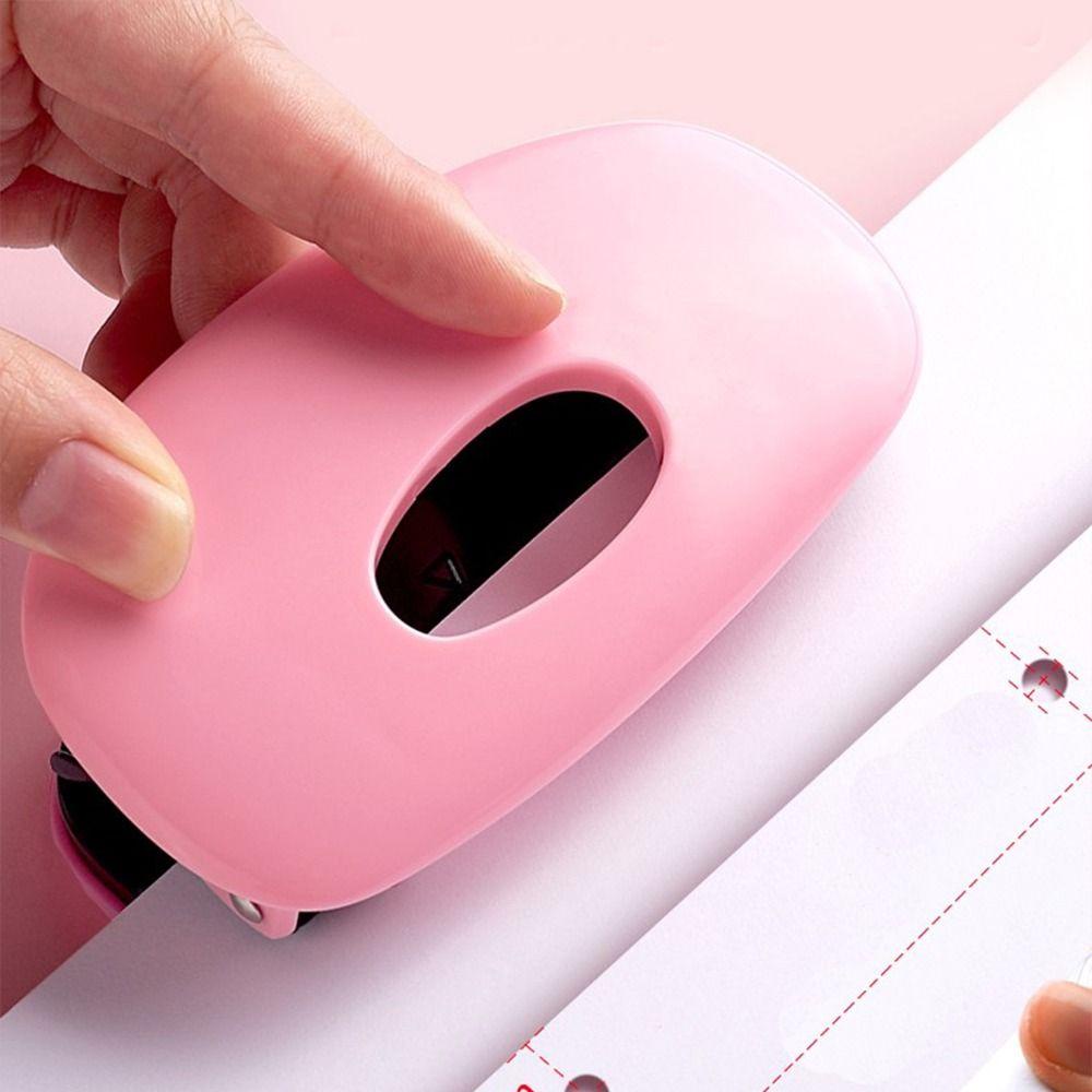 Mxbeauty Hole Puncher Mini 2-Hole DIY Punching Alat Siswa Stationary Alat Kantor Kerajinan Scrapbook Bulat Pelubang Pelubang