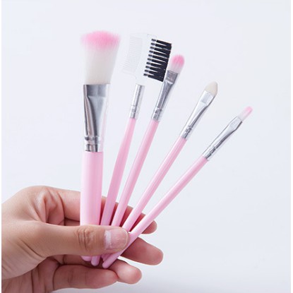 ⭐️𝐈𝐇𝐒 𝟎𝟒𝟔 𝐋𝐚𝐦𝐩𝐮𝐧𝐠⭐️Kuas Make Up Brush Set 5 in 1 Make Up Brush Set 5 in 1 Make Up Tools / Brush