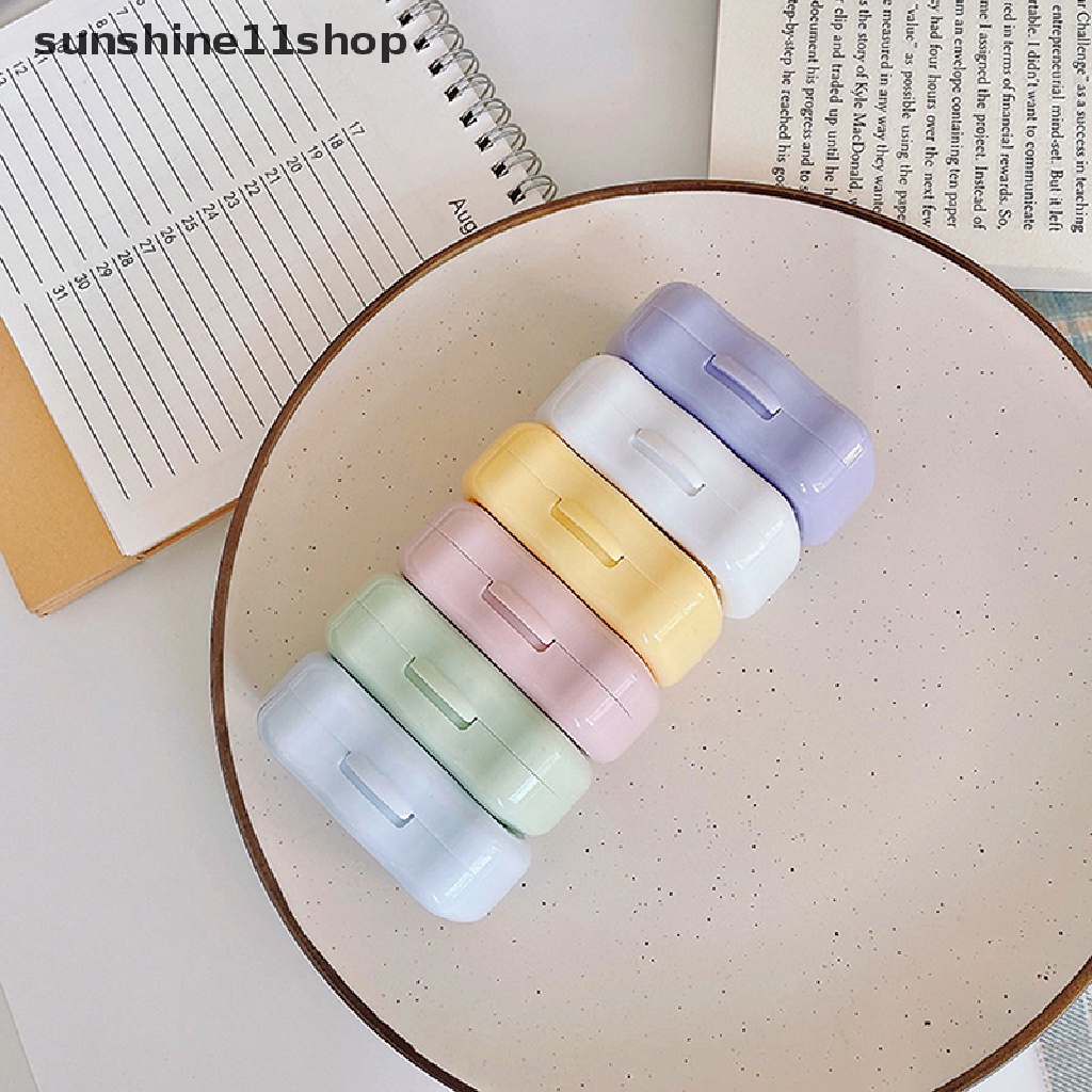 Sho Kartun Hewan Beruang Tempat Kontak Lensa Plastik Hard Contact Lens Box Lucu Tempat Kacamata Wadah Lensa Hadiah Natal N